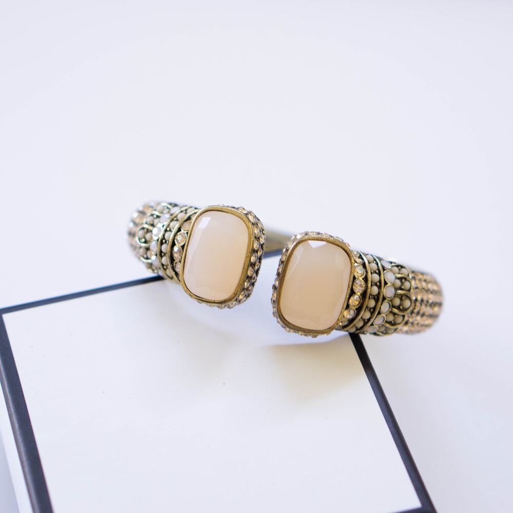 HEIDI DAUS Triple Play On the Rocks Open Cuff Bracelet